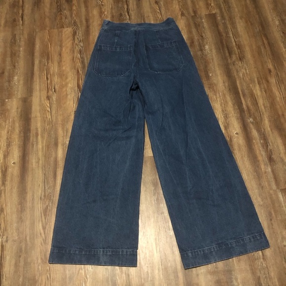 The Odells High Rise Wide Leg Women's 8 Anthropologie Button Fly Classic Wash - Picture 5 of 7